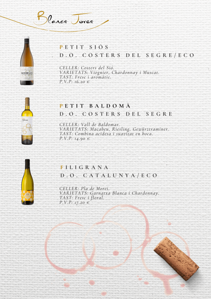 Diseñar carta de vinos